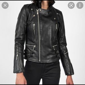 Defector - Black Leather Moto NWOT